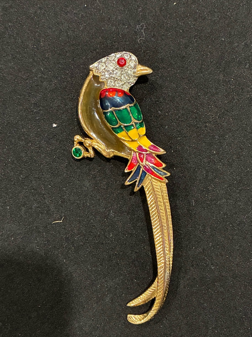Vintage Premier Designs Parrot Brooch